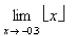 <strong>Select the correct Answer for each question. The symbol an be used to denote the greatest integer function, which is defined by the greatest integer such that Use the graph of the function to find the indicated limit, if it exists. </strong> A)0 B)-1 C)-0.3 D)0.3