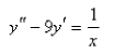 Solve the differential equation using the method of variation of parameters.