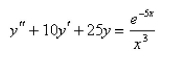 Solve the differential equation using the method of variation of parameters.