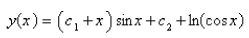 <strong>Solve the differential equation using the method of variation of parameters. </strong> A) B) C) D) E)