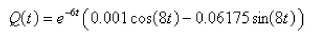 <strong>A series circuit consists of a resistor an inductor with a capacitor with , and a generator producing a voltage of If the initial charge is and the initial current is 0, find the charge at time t.</strong> A) B) C) D) E)