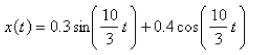 <strong>A spring with a 3-kg mass is held stretched 0.9 m beyond its natural length by a force of 30 N.If the spring begins at its equilibrium position but a push gives it an initial velocity of m/s, find the position x(t) of the mass after t seconds.</strong> A) B) C) D) E)