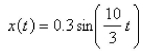 <strong>A spring with a 3-kg mass is held stretched 0.9 m beyond its natural length by a force of 30 N.If the spring begins at its equilibrium position but a push gives it an initial velocity of m/s, find the position x(t) of the mass after t seconds.</strong> A) B) C) D) E)