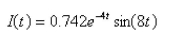 <strong>A series circuit consists of a resistor , an inductor with capacitor with and a battery.If the initial charge is 0.0008 C and the initial current is 0, find the current I(t) at time t.</strong> A) B) C) D) E)