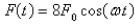 Suppose a spring has mass M and spring constant k and let Suppose that the damping constant is so small that the damping force is negligible.If an external force is applied (the applied frequency equals the natural frequency), use the method of undetermined coefficients to find the equation that describes the motion of the mass.Select the correct Answer