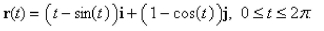Find the work done by the force field in moving an object along an arch of the cycloid