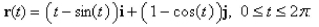 Find the work done by the force field in moving an object along an arch of the cycloid