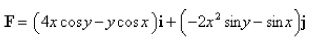 Determine whether or not F is a conservative vector field.If it is, find a function such that