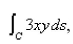 Evaluate the line integral over the given curve C. where C is the line segment joining