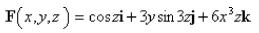 Find (a) the divergence and (b) the curl of the vector field F.