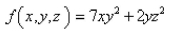 <strong>Select the correct Answer for each question. Find the gradient vector field of the scalar function f.(That is, find the conservative vector field F for the potential function f of F.) </strong> A) B) C) D)