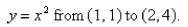<strong>Select the correct Answer for each question. Find the work done by the force field on a particle that moves along the parabola </strong> A) B) C) D) E)