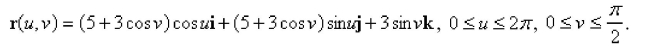 <strong>Select the correct Answer for each question. Evaluate S is the part of the torus with vector representation </strong> A)0 B) C) D)
