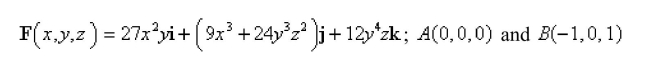 <strong>Select the correct Answer for each question. Show that F is conservative, and find a function f such that and use the result to evaluate where C is any curve from </strong> A)-89 B)0 C)-154 D)-107