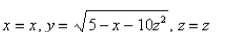 <strong>Select the correct Answer for each question. Find a parametric representation for the part of the elliptic paraboloid that lies in front of the plane x = 0.</strong> A) B) C) D) E)