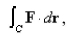 Show that F is conservative, and find a function f such that nd use the result to evaluate where C is any curve from Select the correct Answer