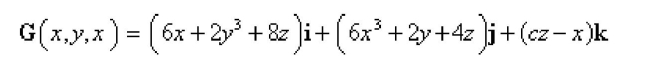 Find the value of the constant c such that the vector field is the curl of some vector field F.