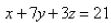Find the mass of the surface S having the given mass density.S is part of the plane in the first octant; the density at a point P on S is equal to the square of the distance between P and the xy-plane.