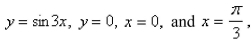 Find the mass and the center of mass of the lamina occupying the region R, where R is the region bounded by the graphs of and having the mass density
