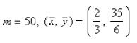 <strong>Select the correct Answer for each question. Find the mass and the center of mass of the lamina occupying the region R, where R is the triangular region with vertices and having the mass density </strong> A) B) C) D)