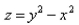 Find the area of the part of hyperbolic paraboloid that lies between the cylinders