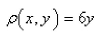 Find the center of mass of the lamina that occupies the region D and has the given density function, if D is bounded by the parabola and the x-axis.
