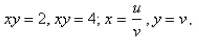 Use the given transformation to evaluate the integral. where R is the region in the first quadrant bounded by the lines and the hyperbolas