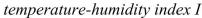 The (or humidex, for short) is the perceived air temperature when the actual temperature is T and the relative humidity is h, so we can write The following table of values of I is an excerpt from a table compiled by the National Oceanic and Atmospheric Administration.For what value of T is