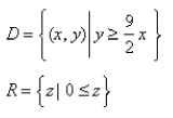 <strong>Select the correct Answer: for each question. Find the domain and range of the function </strong> A) B) C) D)