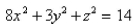 <strong>Select the correct Answer: for each question. The ellipsoid intersects the plane in an ellipse.Find parametric equations for the tangent line to this ellipse at the point (1, 2, 2).</strong> A) B) C) D) E)