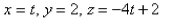 <strong>Select the correct Answer: for each question. The ellipsoid intersects the plane in an ellipse.Find parametric equations for the tangent line to this ellipse at the point (1, 2, 2).</strong> A) B) C) D) E)