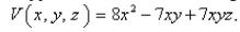 <strong>Select the correct Answer: for each question. Suppose that over a certain region of space the electrical potential V is given by Find the rate of change of the potential at in the direction of the vector </strong> A) B) C)44 D)20 E)-0.96
