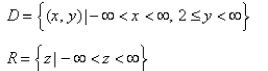 <strong>Select the correct Answer: for each question. Find the domain and range of the function </strong> A) B) C) D)
