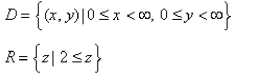 <strong>Select the correct Answer: for each question. Find the domain and range of the function </strong> A) B) C) D)