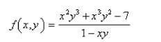 <strong>Select the correct Answer: for each question. Use a table of numerical values of f (x, y) for (x, y) near the origin to make a conjecture about the value of the limit of f (x, y) as </strong> A) B) C)1 D) E)the value cannot be determined