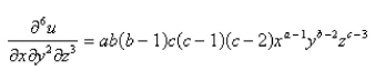 <strong>Select the correct Answer: for each question. Find the indicated partial derivative. </strong> A) B) C) D) E)
