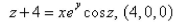 Find the equation of the tangent plane to the given surface at the specified point.\ Select the correct Answer