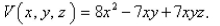 Suppose that over a certain region of space the electrical potential V is given by Find the rate of change of the potential at in the direction of the vector Select the correct Answer