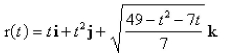<strong>Select the correct Answer: for each question. Find a vector function that represents the curve of intersection of the two surfaces: the top half of the ellipsoid and the parabolic cylinder </strong> A) B) C) D) E)