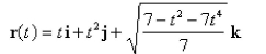 <strong>Select the correct Answer: for each question. Find a vector function that represents the curve of intersection of the two surfaces: the top half of the ellipsoid and the parabolic cylinder </strong> A) B) C) D) E)
