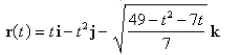<strong>Select the correct Answer: for each question. Find a vector function that represents the curve of intersection of the two surfaces: the top half of the ellipsoid and the parabolic cylinder </strong> A) B) C) D) E)