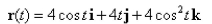 <strong>Select the correct Answer: for each question. Find a vector function that represents the curve of intersection of the two surfaces: The circular cylinder and the parabolic cylinder </strong> A) B) C) D) E)