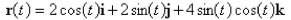 <strong>Select the correct Answer: for each question. Find a vector function that represents the curve of intersection of the two surfaces: The circular cylinder and the parabolic cylinder </strong> A) B) C) D) E)