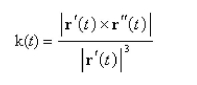 The curvature of the curve given by the vector function is Use the formula to find the curvature of at the point Select the correct Answer