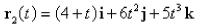 The helix intersects the curve at the point Find the angle of intersection.
