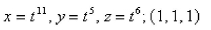 Find parametric equations for the tangent line to the curve with the given parametric equations at the specified point.Select the correct Answer