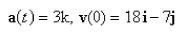 Find the velocity of a particle that has the given acceleration and the given initial velocity.