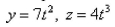 Find parametric equations for the tangent line to the curve with parametric equations at the point with Select the correct Answer