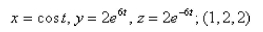 Find parametric equations for the tangent line to the curve with the given parametric equations at the specified point.Select the correct Answer