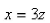 Find an equation for the surface obtained by rotating the line about the x-axis.